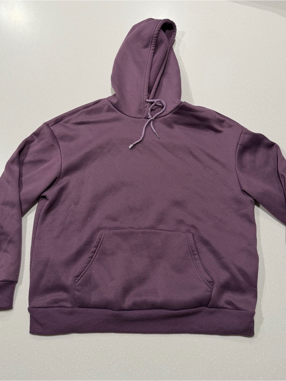 SHEIN Men's Mauve Hooded Pullover Sweatshirt